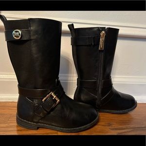 Never worn Michael Kors black zip up boots